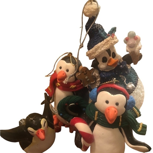 For The Love Of Penguins 9PC Christmas Ornaments All Sizes Cute & Charming - Picture 5 of 5
